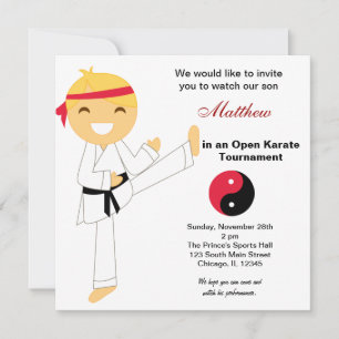 Karate Kids Tournament Invitation