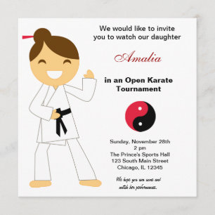 Karate Kids Tournament Invitation