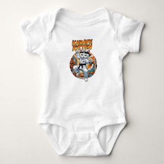Karate Kitty Baby Bodysuit