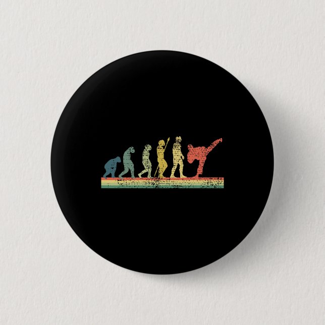 Karate Kung Fu Material Arts  2 Inch Round Button (Front)