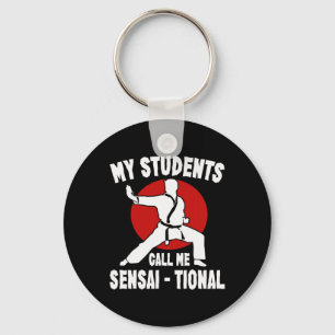 Karate Kung Fu Sensai Gift I Martial Arts Fighter Keychain