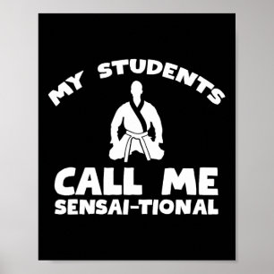Karate Kung Fu Sensai Teacher - Martial Arts Fight Poster