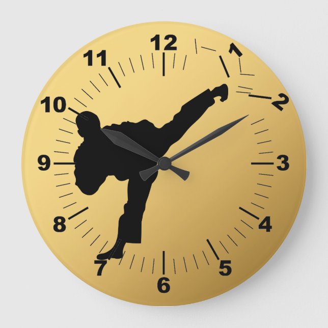Karate Large Clock (Front)