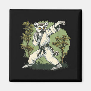 Karate Lemur Motif Taekwondo Jiu-Jitsu MMA Magnet