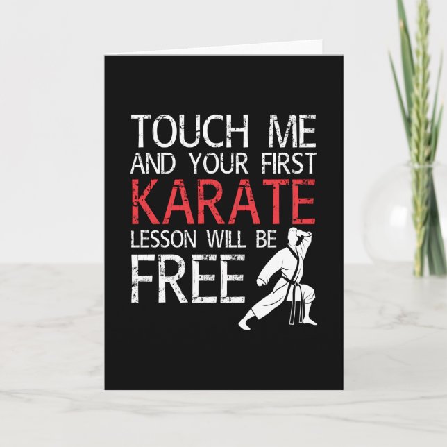 Karate Lesson Karate Martial Arts Card (Front)