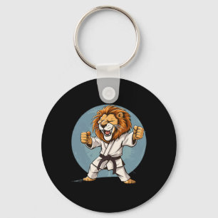 Karate Lion Kickboxing Taekwondo Jiu-jitsu Mma Mar Keychain