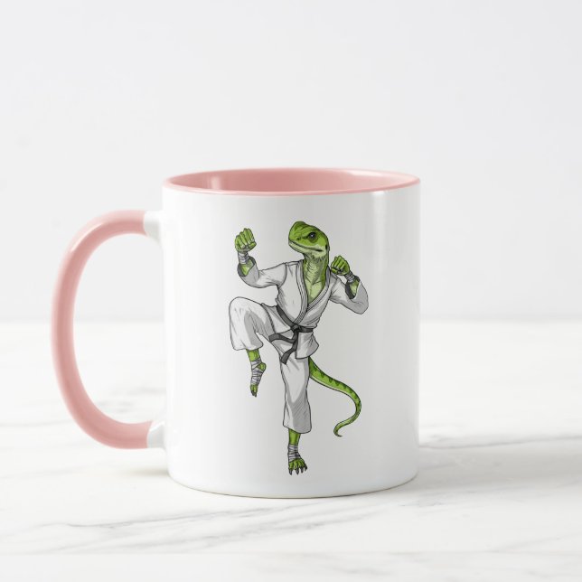Karate Lizard Mug (Left)