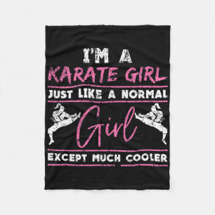 Karate Lover Athlete Women Gift Karate Fleece Blanket