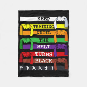 Karate Lover Coach Keep Training Until The Belt Tu Fleece Blanket