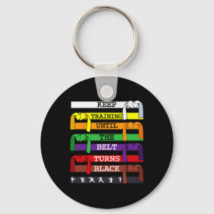 Karate Lover Coach Keep Training Until The Belt Tu Keychain