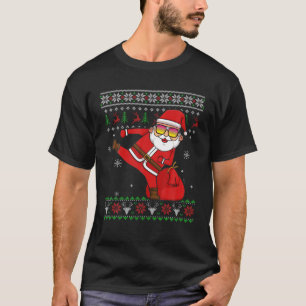 Karate Lover Martial Art Santa Claus Ugly Christma T-Shirt