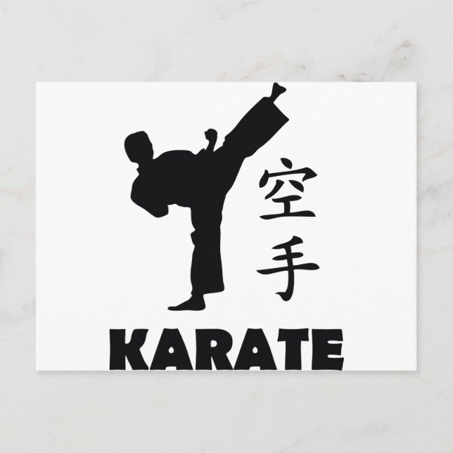 karate man chinese symbols icon postcard (Front)