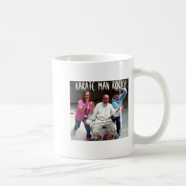 Karate Man Rocks T Shirt  Coffee Mug (Right)