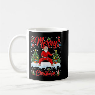 Karate Martial Art Lover Xmas Santa Playing Karate Coffee Mug