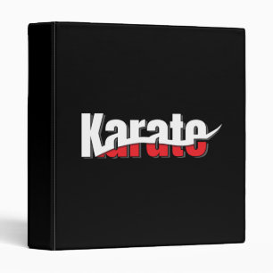 Karate Martial Arts Abstract Swish Binder