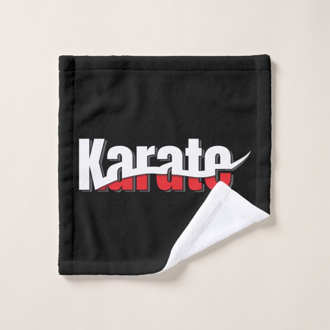 Karate Martial Arts Abstract Swish Wash Cloth (Wash Cloth)
