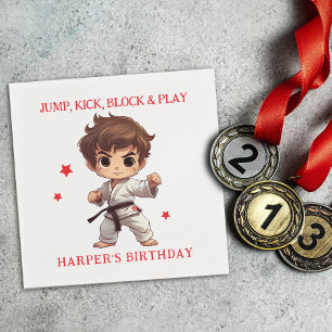 Karate Martial Arts Birthday Party Napkin