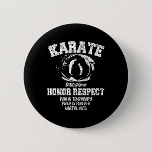 Karate Martial Arts Definition Funny Black Belt Gr 2 Inch Round Button