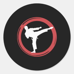 Karate Martial Arts Essence  Classic Round Sticker
