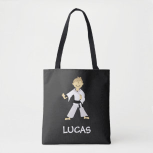 Karate Martial Arts Kempo Black Belt Boy  Tote Bag