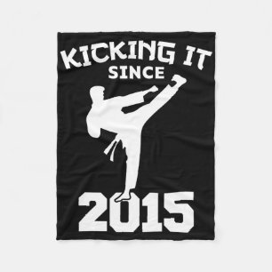 Karate Martial Arts Kicking It Since 2015 Funny Ki Fleece Blanket