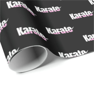Karate Martial Arts - Modern Girly Swish Wrapping  Paper