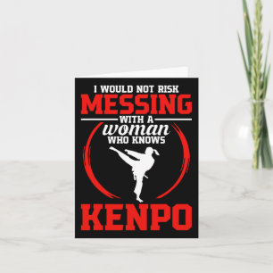 Karate Martial Arts Not Risk Kenpo School Fighter Card