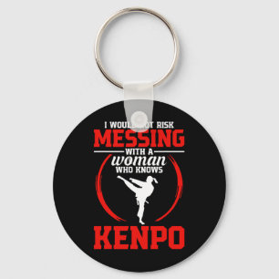Karate Martial Arts Not Risk Kenpo School Fighter Keychain