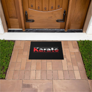 Karate Martial Arts Red Doormat