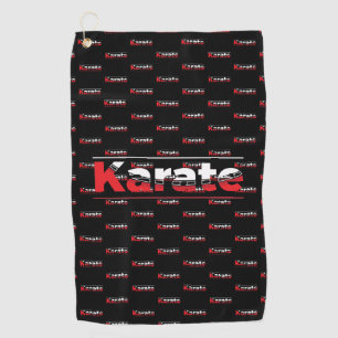 Karate Martial Arts Red Golf Towel