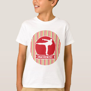 Karate, Martial Arts; Red, Green, Orange Stripes T-Shirt