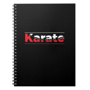 Karate Martial Arts Red Notebook