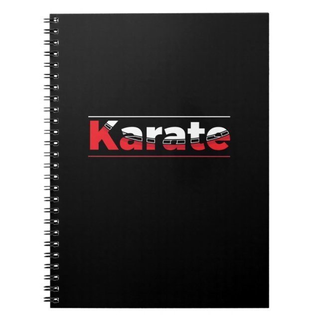 Karate Martial Arts Red Notebook (Front)