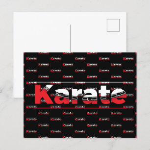 Karate Martial Arts Red Postcard