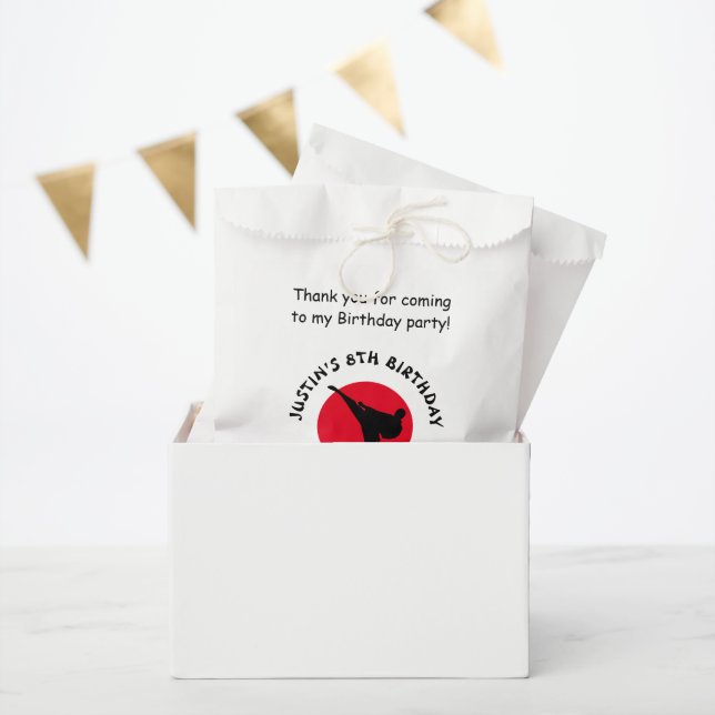 Karate martial arts theme kids Birthday party Favour Bag (Party)