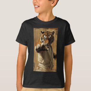 Karate Martial Arts Tiger Breaking Wooden Fierce  T-Shirt