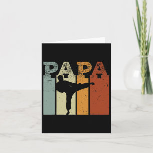 Karate Martial Arts Vintage Papa Retro Art Card