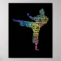 karate martial arts word cloud okinawan japanese