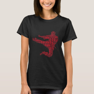 Karate Martial Arts Word Cloud Tee