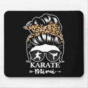 Karate Mimi Messy Bun Hair Funny Karate Fighter Mi Mouse Pad