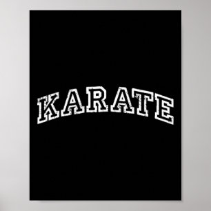 Karate Minimalist Vintage Inspired Retro Varsity S Poster