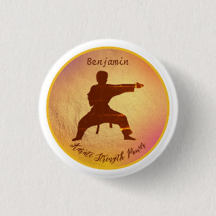 Karate Modern Martial Arts Name Personalized 1 Inch Round Button