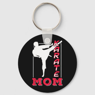 Karate Mom Coach Belt Martial Arts Fighter Mother Keychain