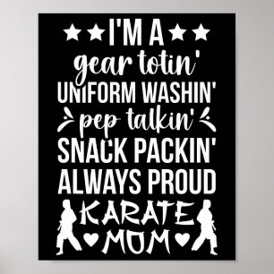 Karate Mom Definition Karate Mother Karate Mama  Poster