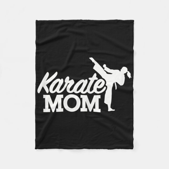 Karate Mom  Fleece Blanket (Front)