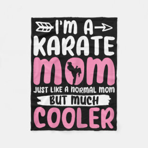 Karate Mom Funny Karate Martial Arts Black Belt Ma Fleece Blanket