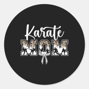Karate Mom Karate Mama Karate Mother Classic Round Sticker