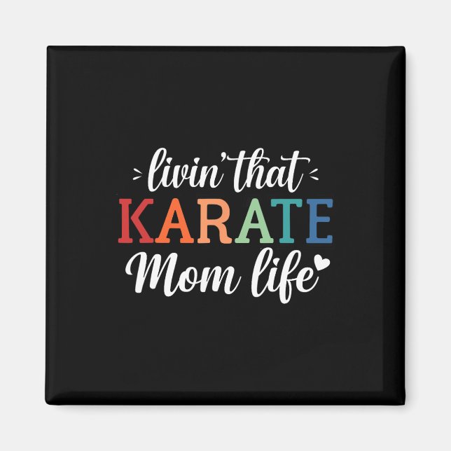 Karate Mom Life Retro -  Magnet (Front)