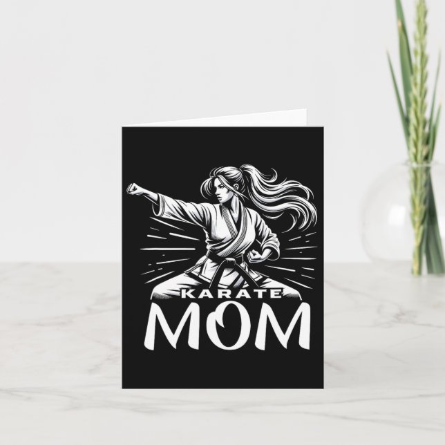 Karate Mom Martial Arts Mother Family Bonding  Card (Front)