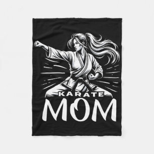 Karate Mom Martial Arts Mother Family Bonding  Fleece Blanket